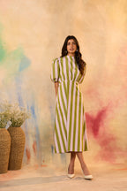 Nooris Striped Midi Dress