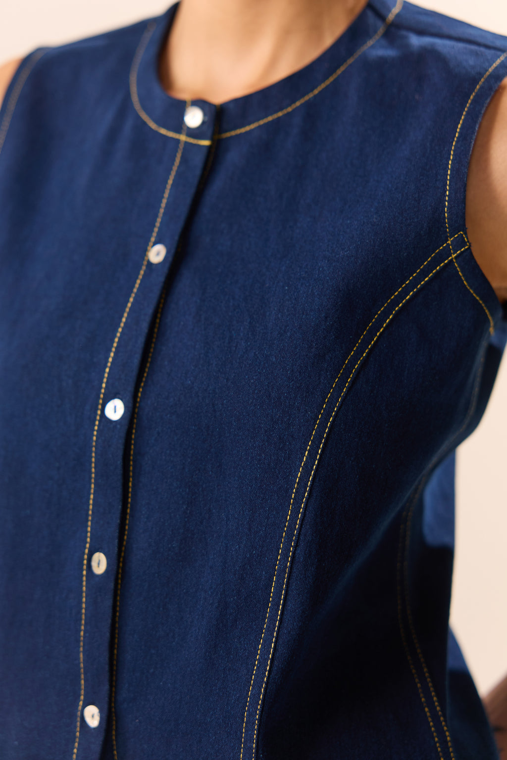 Cora Denim Top with Shorts