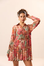 Marianna Collar Floral Dress