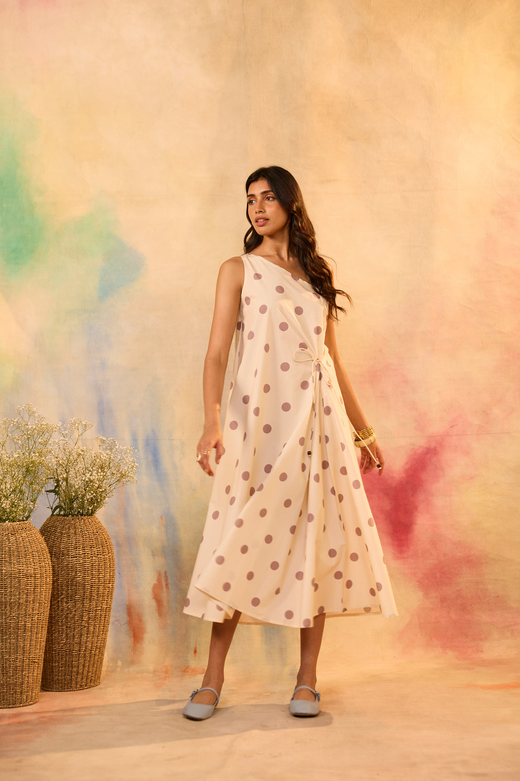 Cosabella Polka One Shoulder Dress
