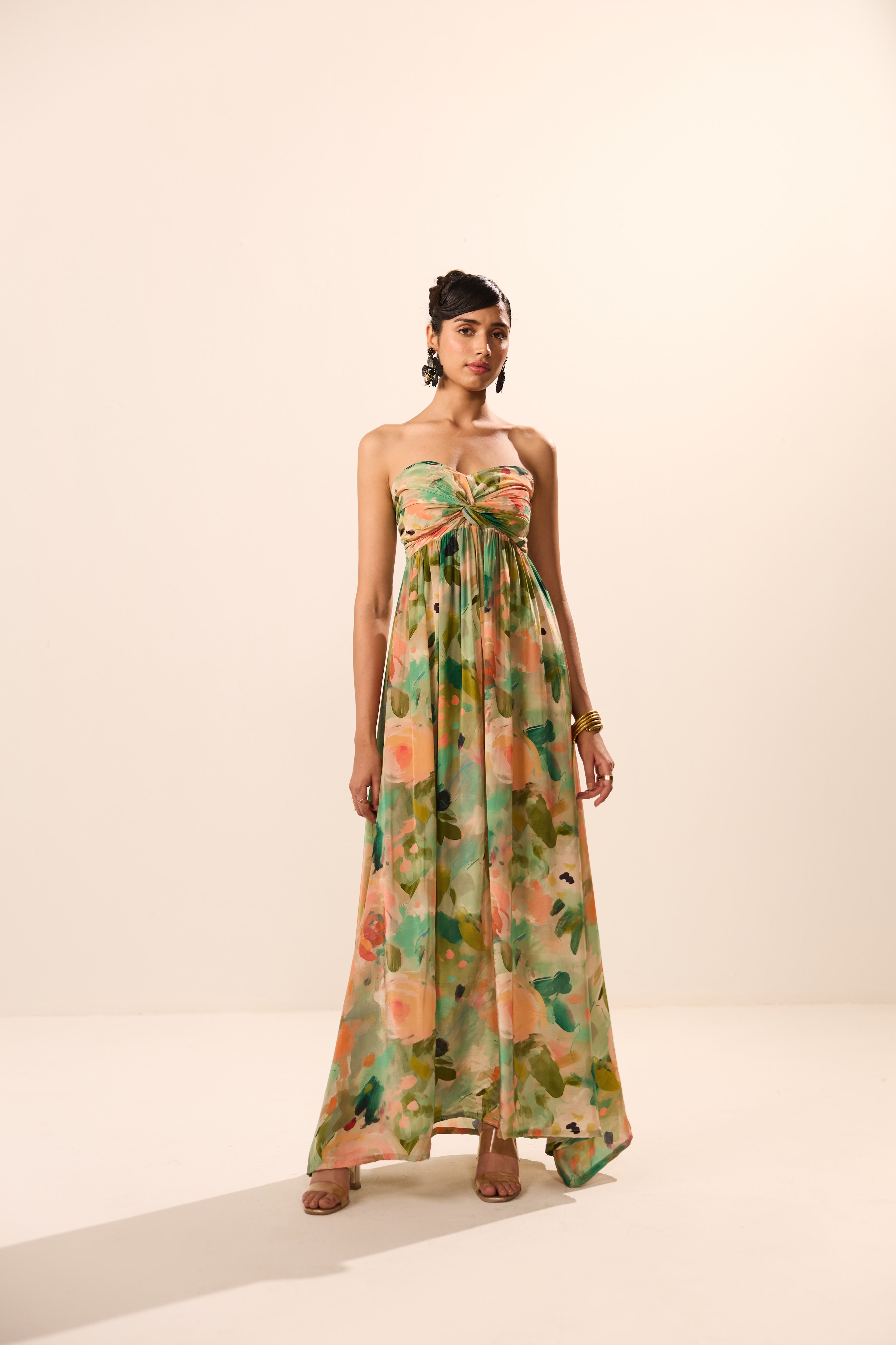 Enza Bralette Floral Maxi Dress