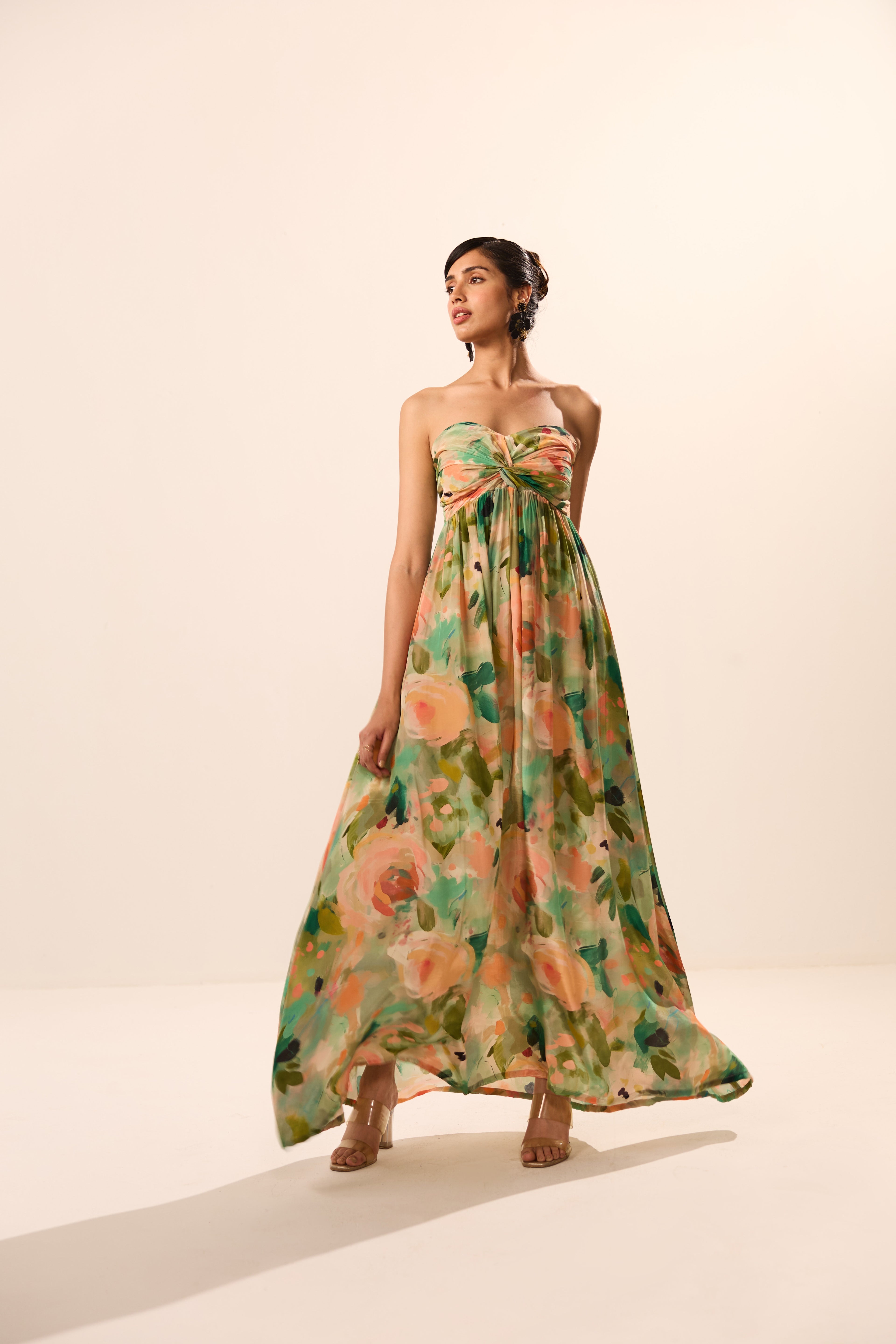 Enza Bralette Floral Maxi Dress