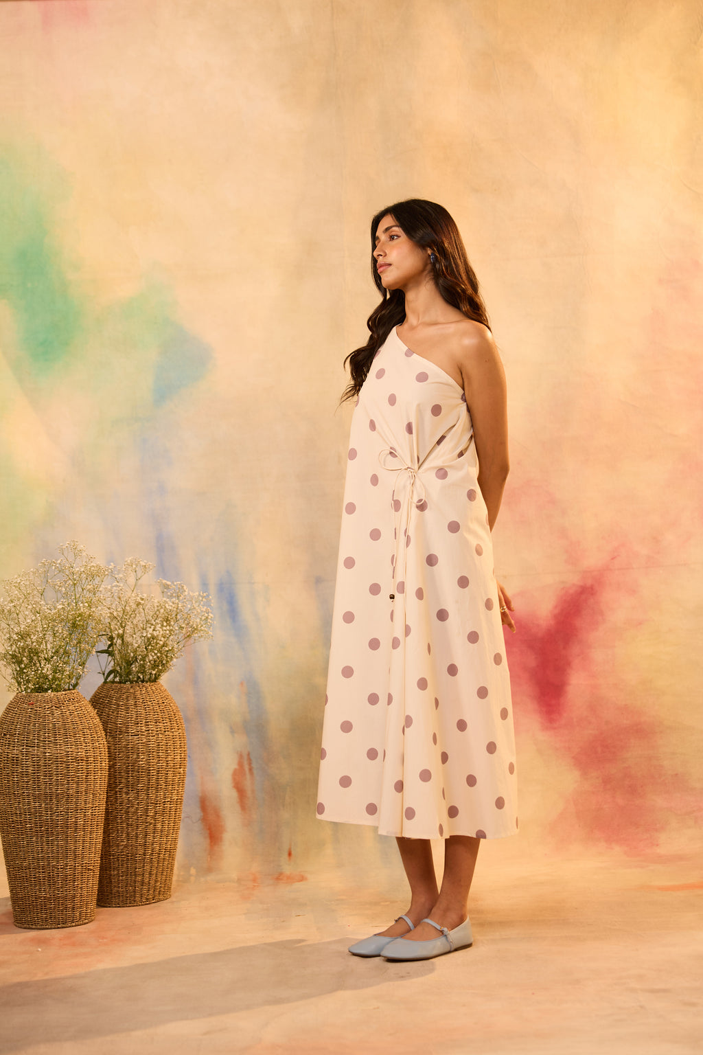 Cosabella Polka One Shoulder Dress