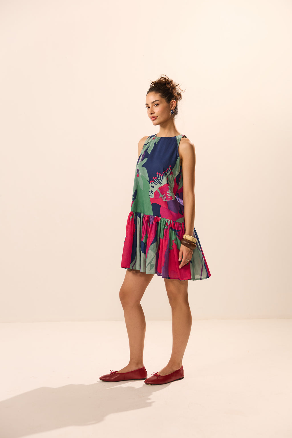 Olea Sleeveless Tier Mini Dress