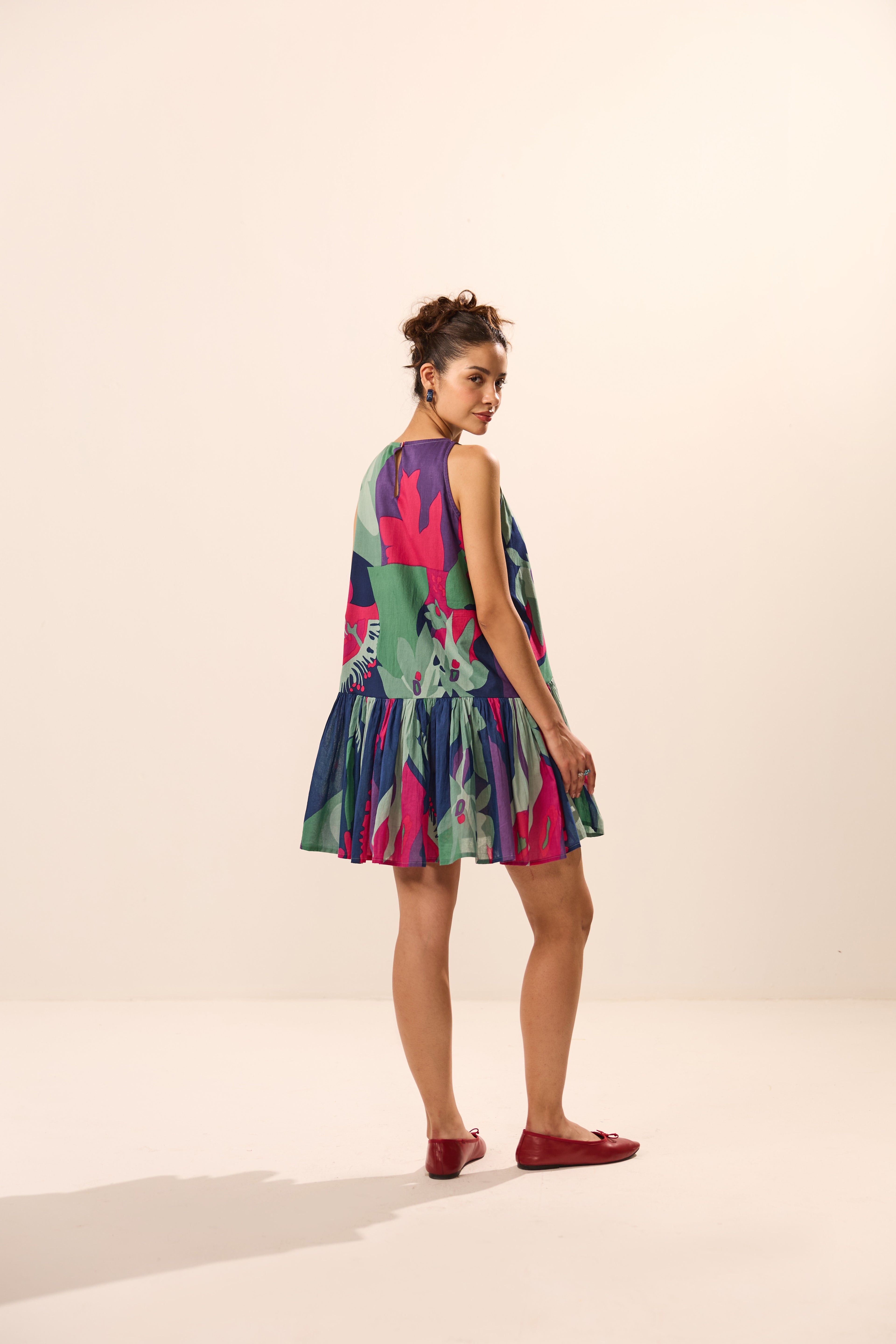 Olea Sleeveless Tier Mini Dress