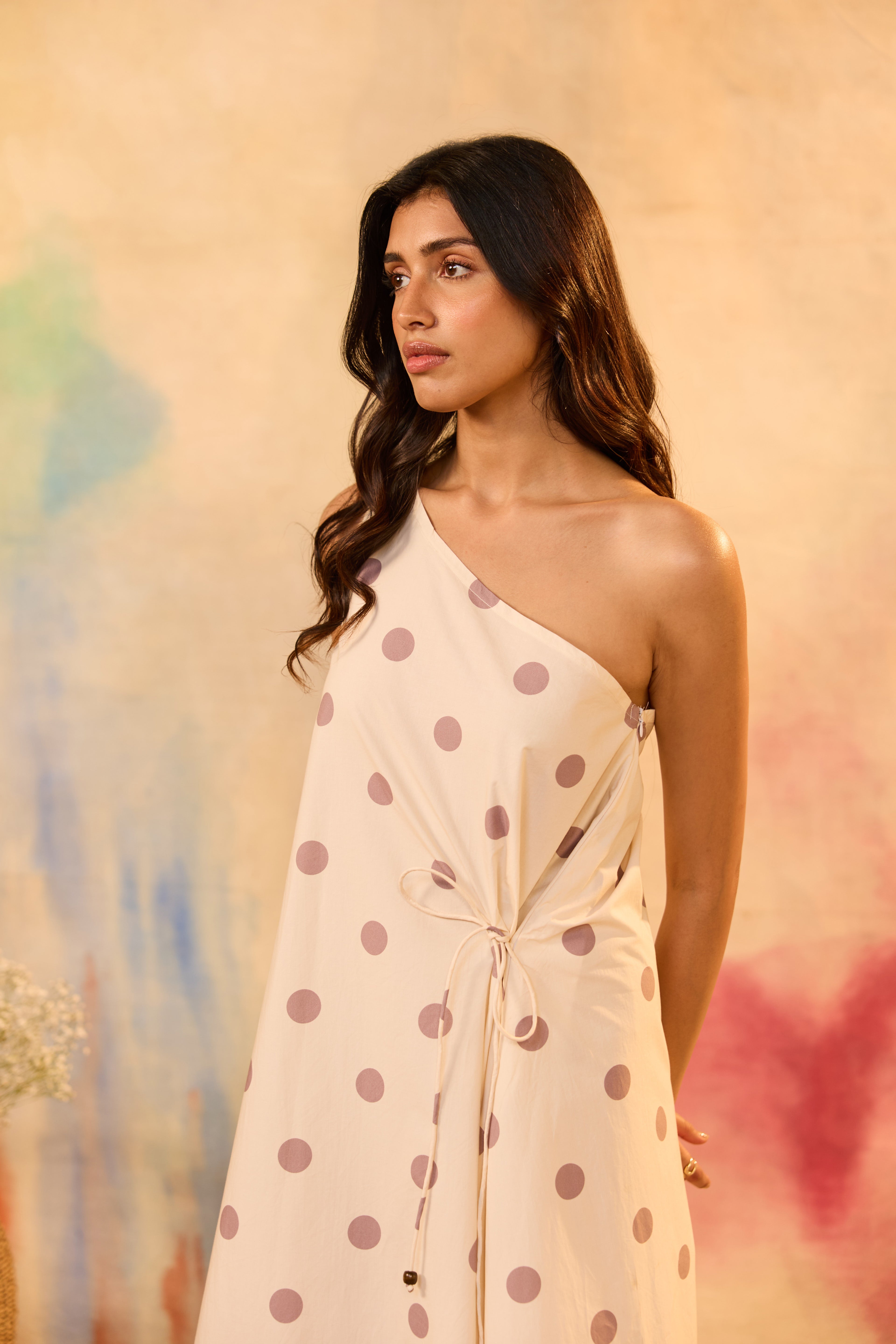Cosabella Polka One Shoulder Dress