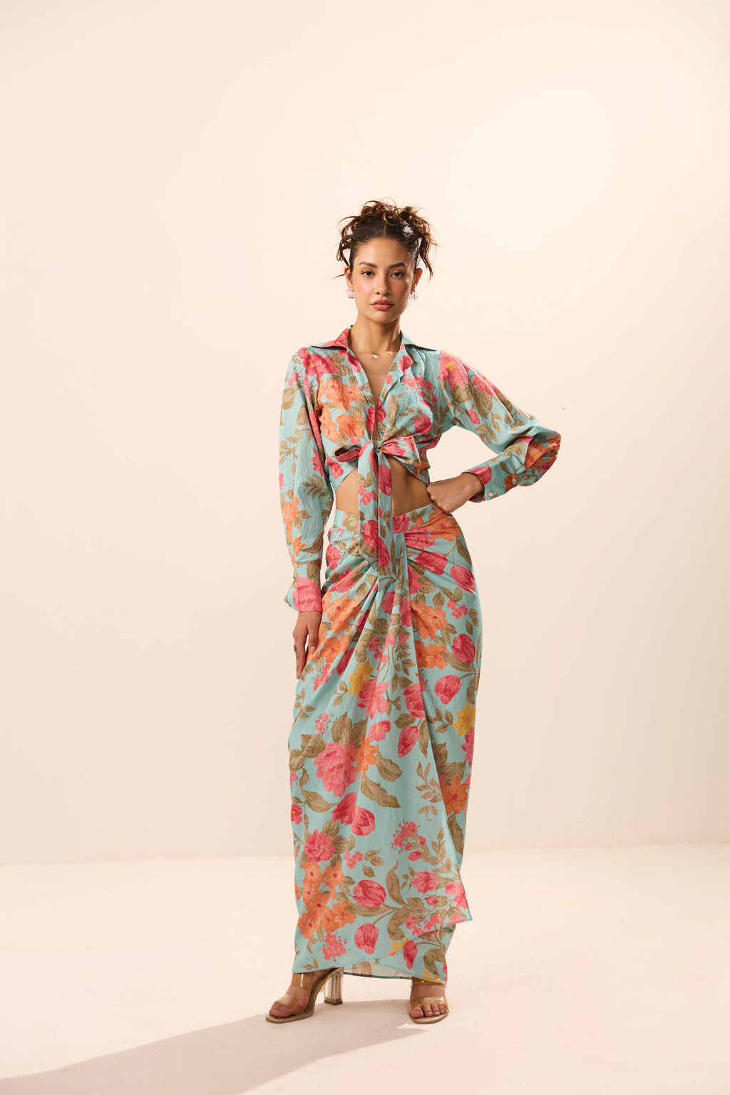 Adele Tie Knot Top with Skirt