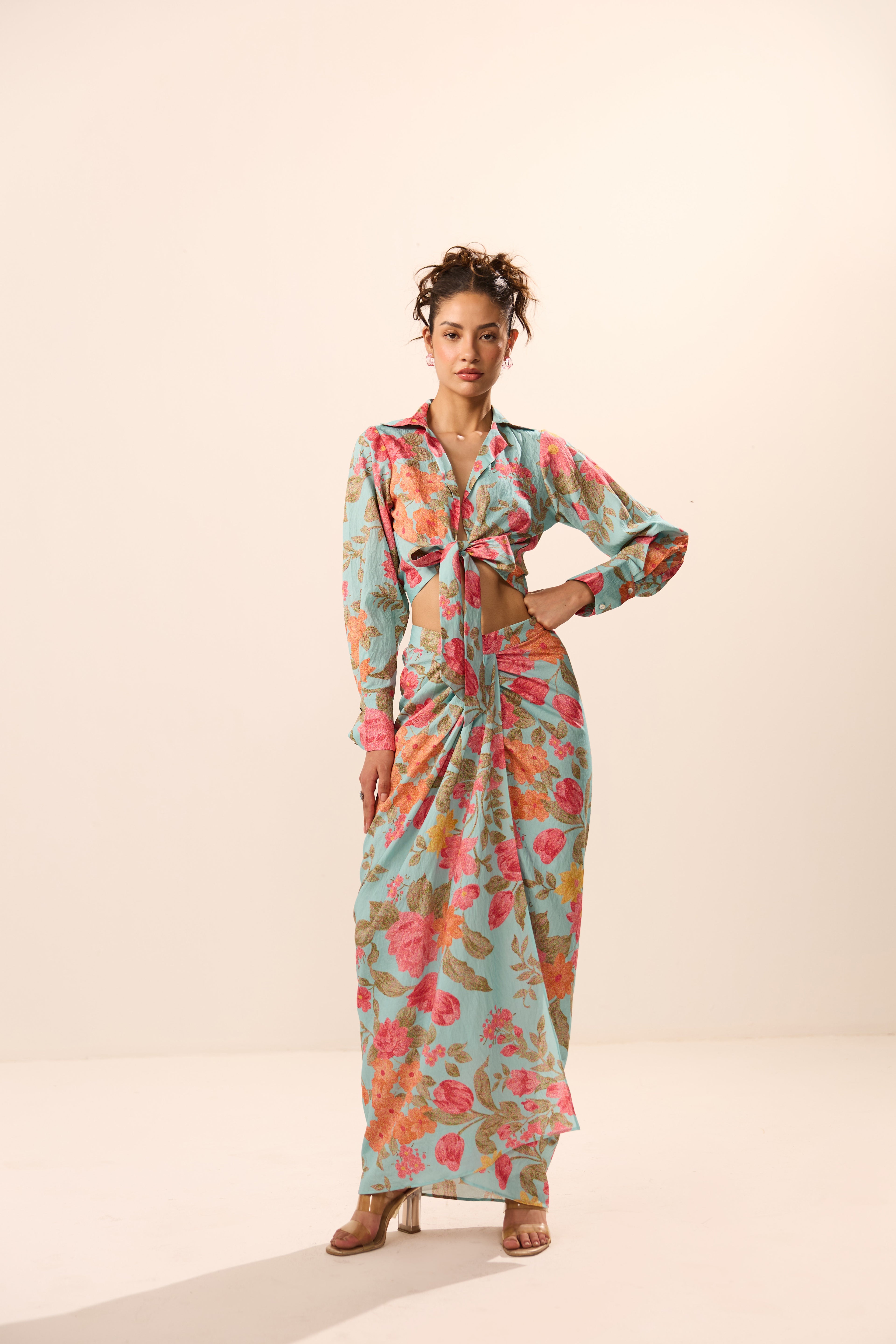 Adele Tie Knot Top with Skirt