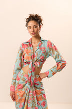 Adele Tie Knot Top with Skirt