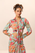 Adele Tie Knot Top with Skirt