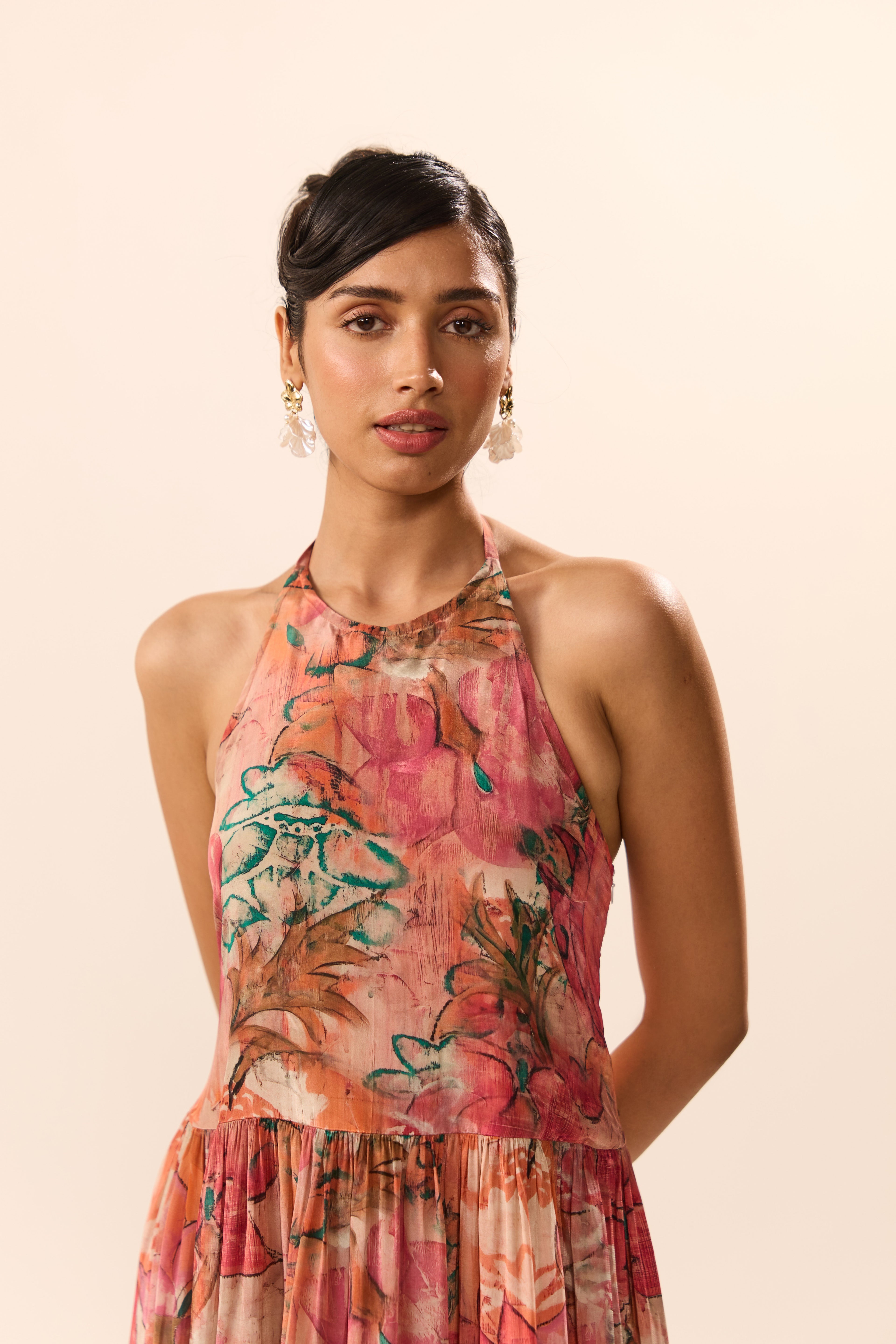 Eunice Backless Floral Maxi Dress