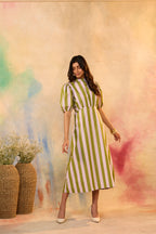 Nooris Striped Midi Dress