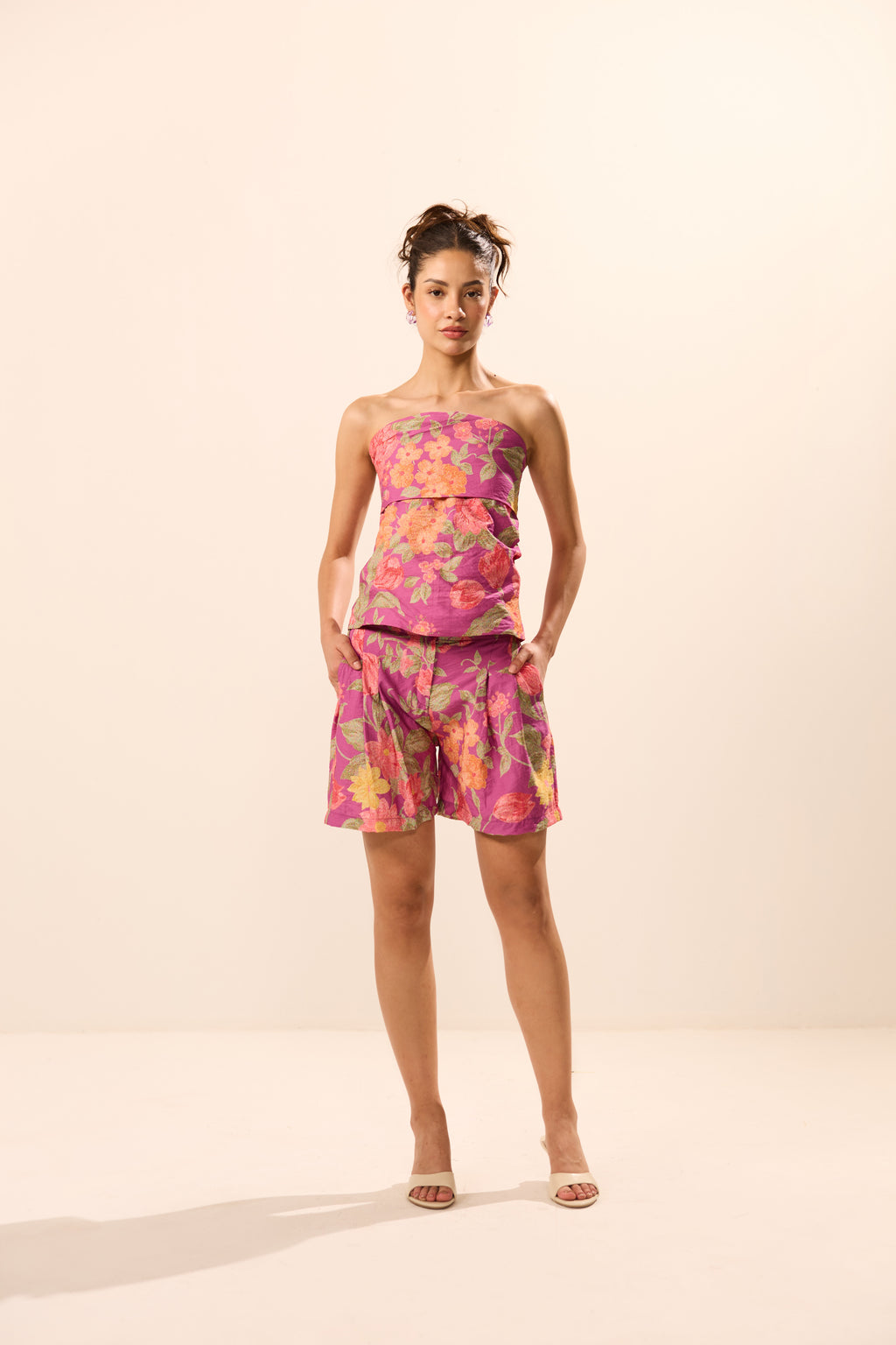 Capucine Off Shoulder Floral Co-ord Set