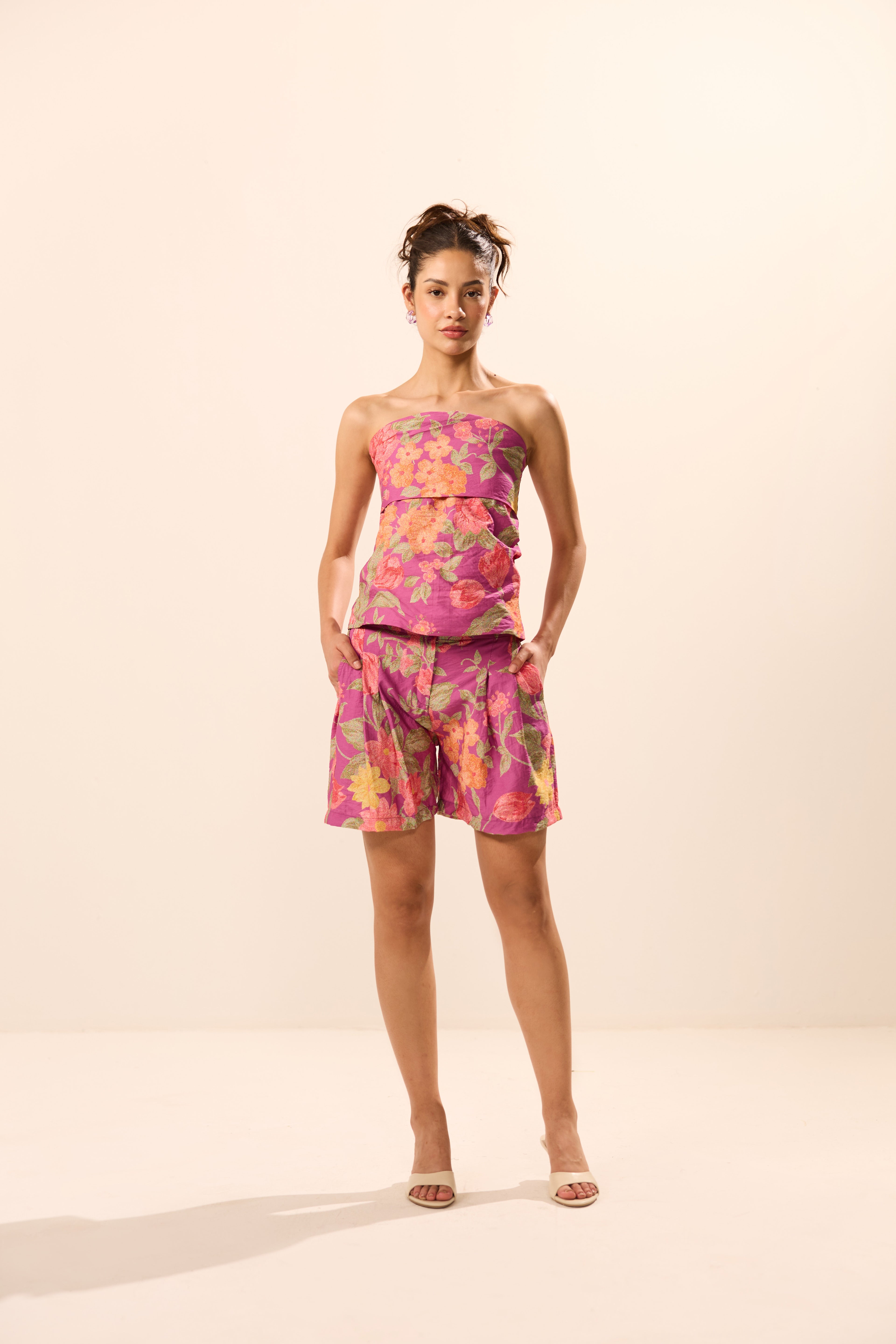 Capucine Off Shoulder Floral Co-ord Set