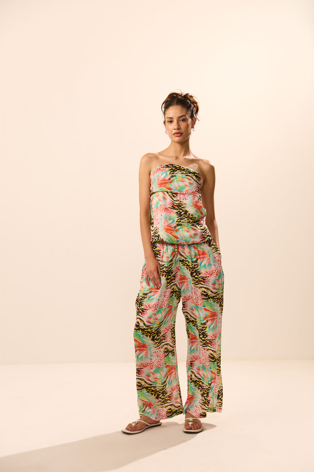 Thalassa Abstract Print Off Shoulder Co-ord Set