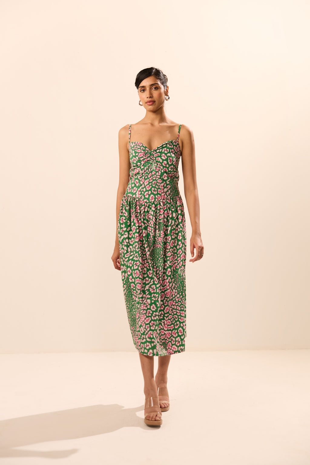Stella Abstract Print Midi Dress