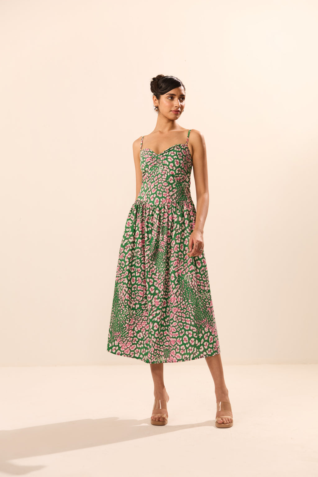 Stella Abstract Print Midi Dress