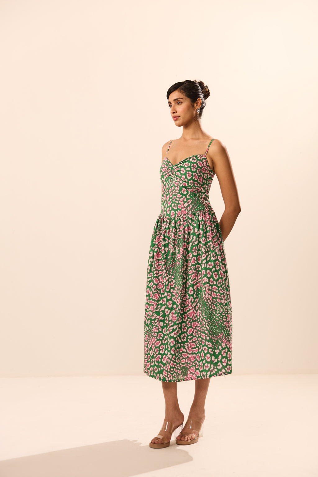 Stella Abstract Print Midi Dress