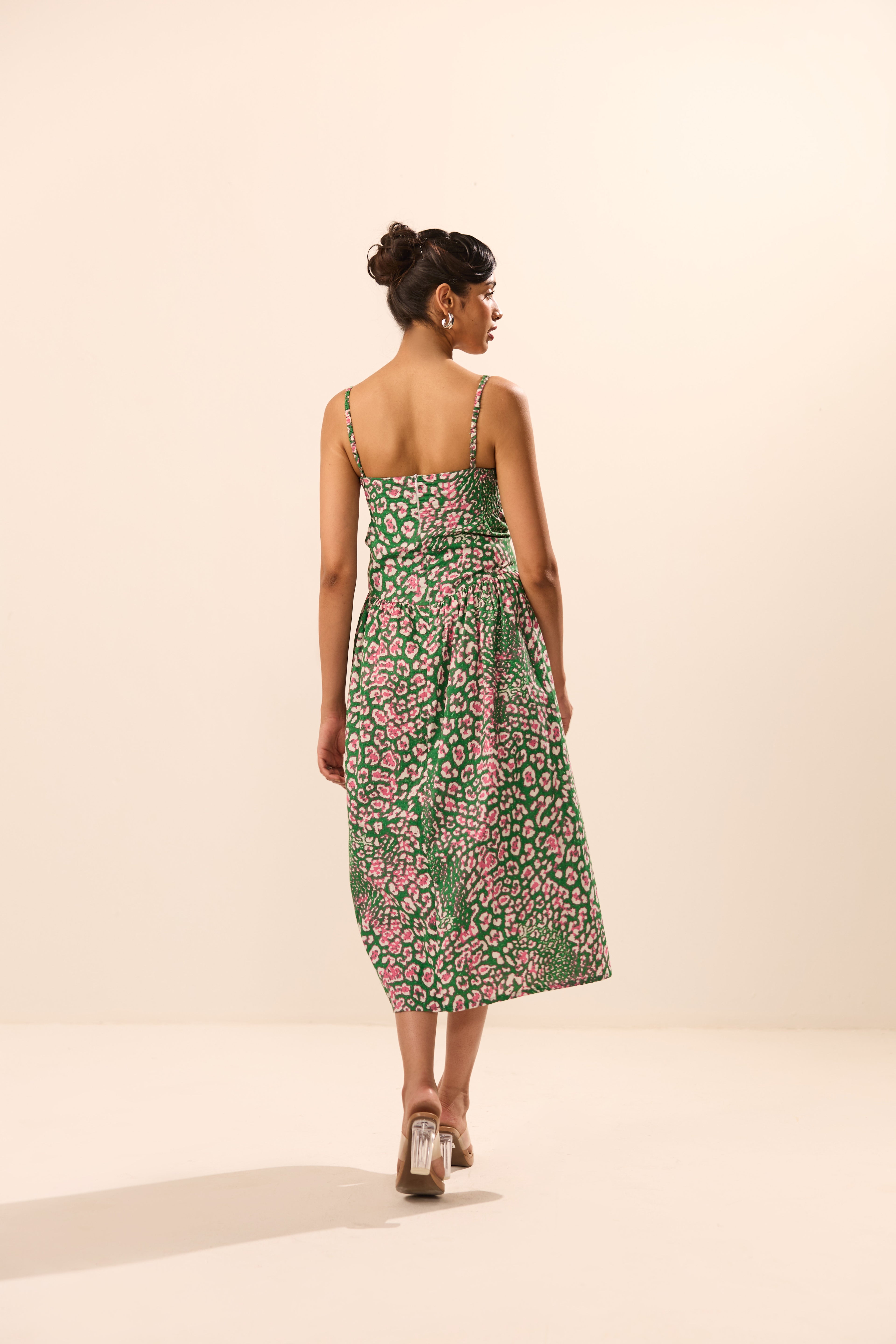Stella Abstract Print Midi Dress