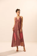 Eva Spaghetti Strap Midi Dress