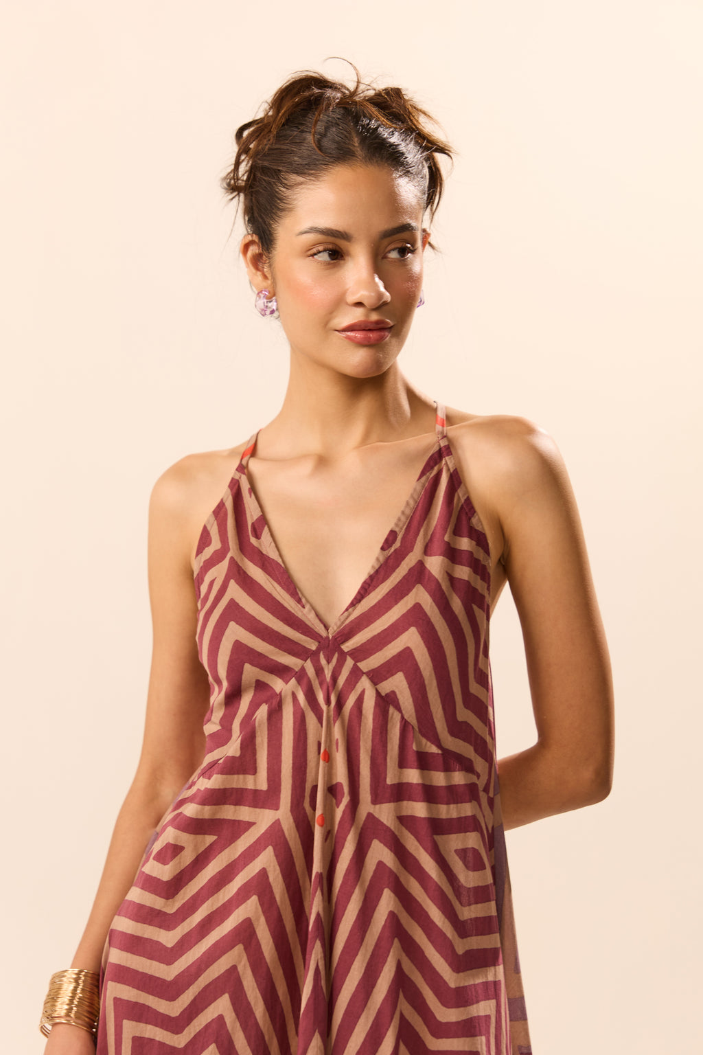 Eva Spaghetti Strap Midi Dress