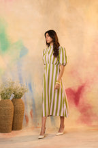 Nooris Striped Midi Dress