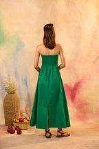 Leana Green Off Shoulder Dress