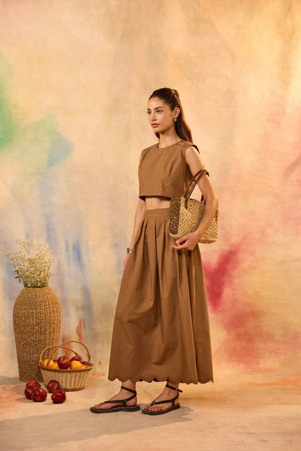 Olivia Crop Top with Skirt