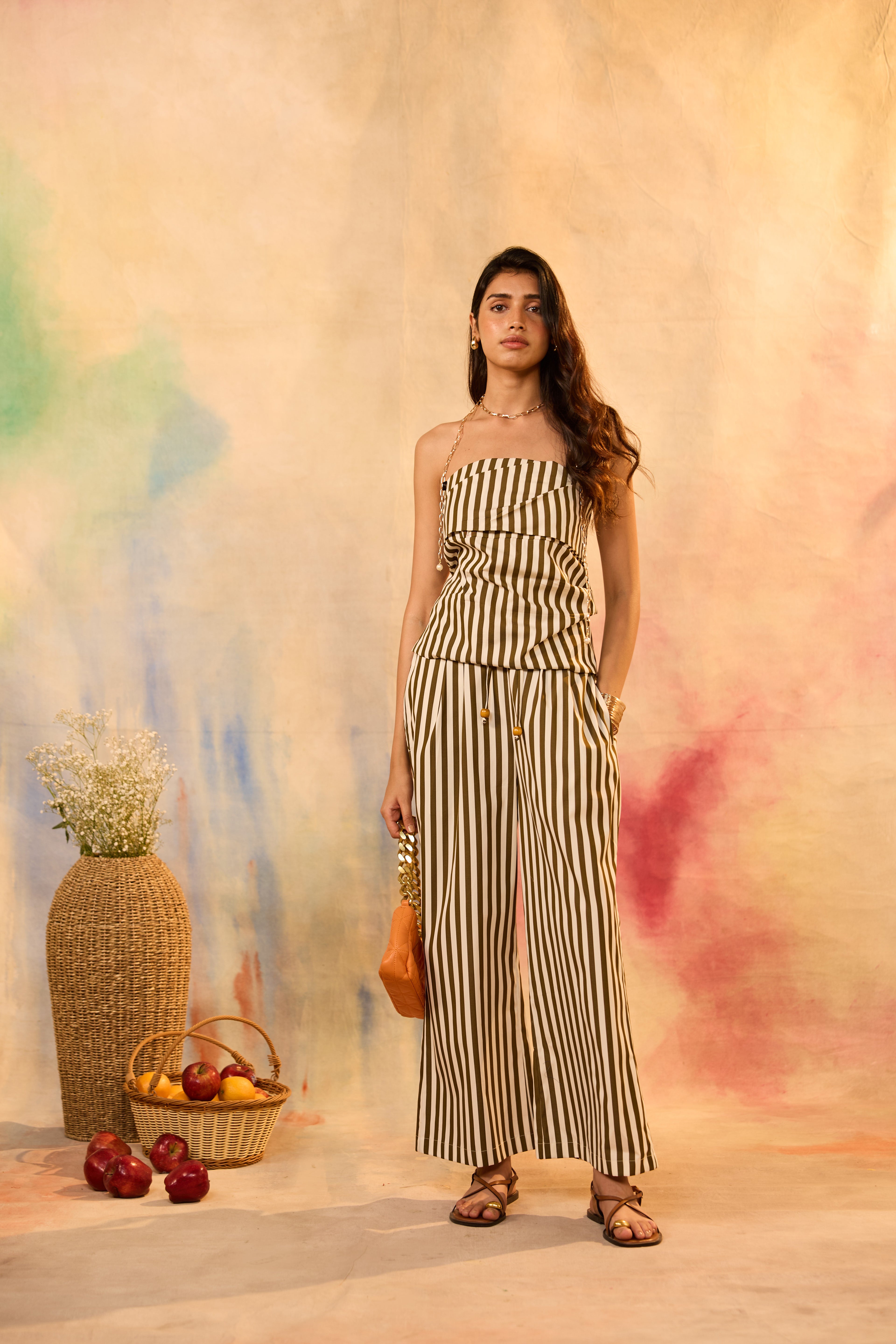 Esther Striped Strapless Co-ord Set