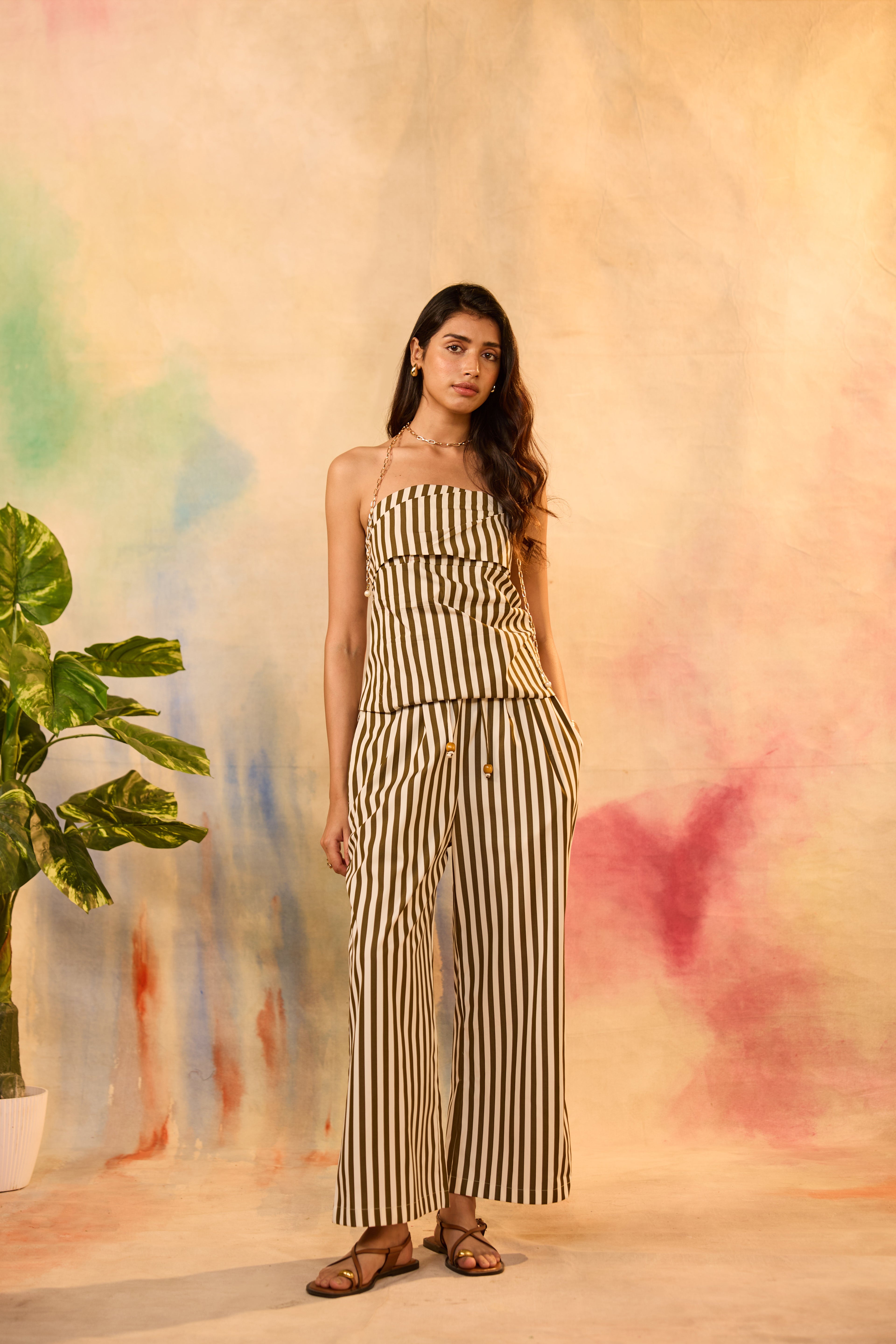 Esther Striped Strapless Co-ord Set