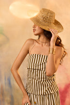 Esther Striped Strapless Co-ord Set