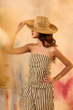 Esther Striped Strapless Co-ord Set
