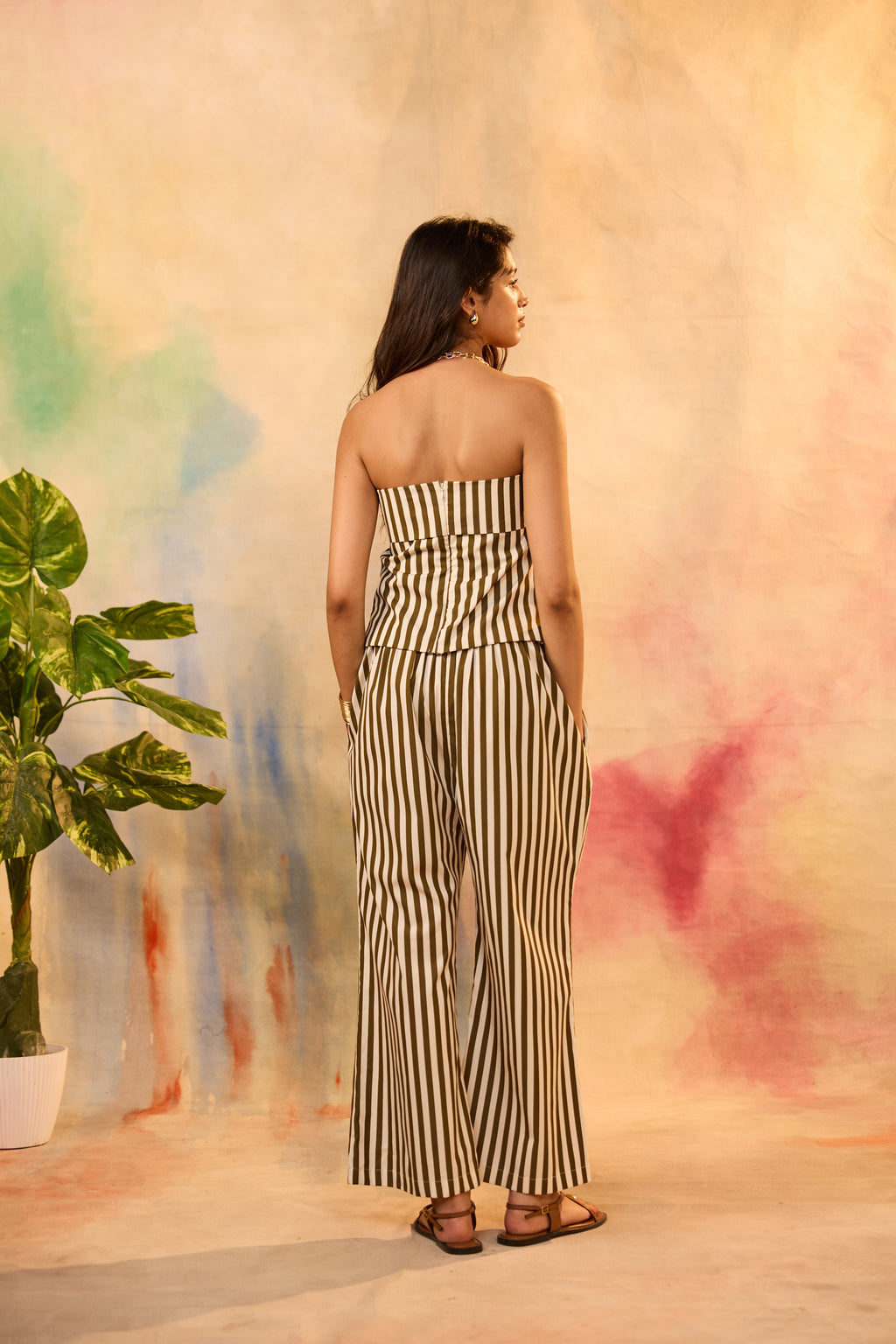 Esther Striped Strapless Co-ord Set