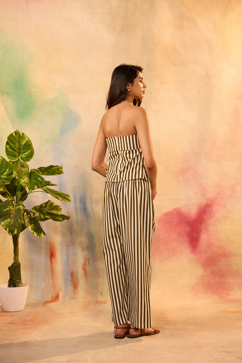 Esther Striped Strapless Co-ord Set