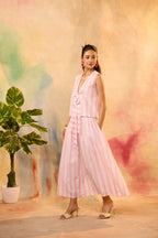 Ophelia Pink Striped Top with Skirt