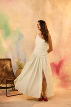 Adleaide Pastel Green Striped Maxi Dress