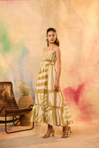 Vesper Stripe Backless Maxi Dress