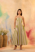 Celia Striped Off Shoulder Dress