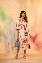 Emma Floral Print Midi Dress
